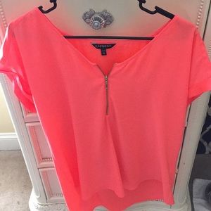 Express XL Orange Silky Tee